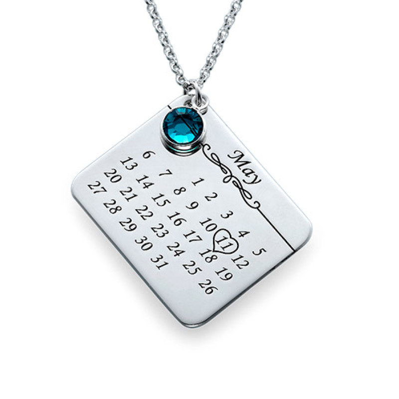 Personalised My Birthday Necklace with date engraving