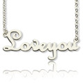Personalised Sterling Silver Cursive Name Necklace Personalised cursive name necklace