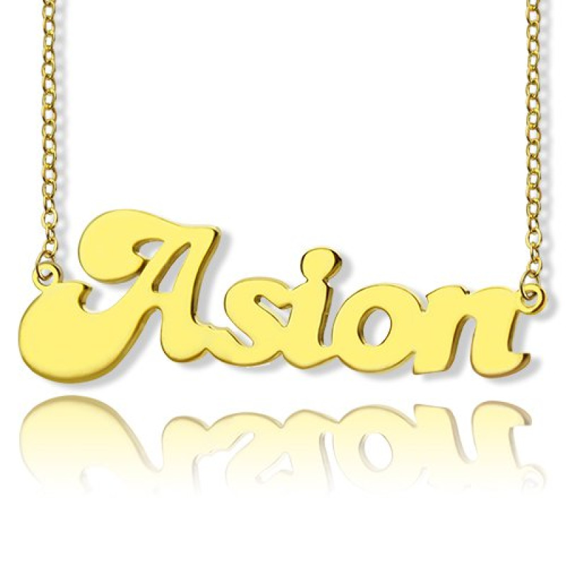 Ghetto Cute 18ct Gold Plated Name Necklace Ghetto Cute personalised script name necklace