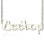Solid White Gold Personalised Beetle font Letter Name Necklace