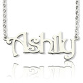 Personalised Harrington font name necklace