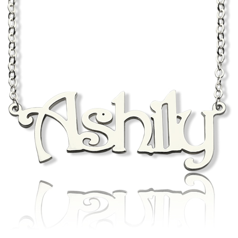 Personalised Harrington font name necklace