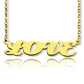 18ct Solid Gold Capital Puff Name Necklace 18ct solid gold Capital Puff personalised name necklace