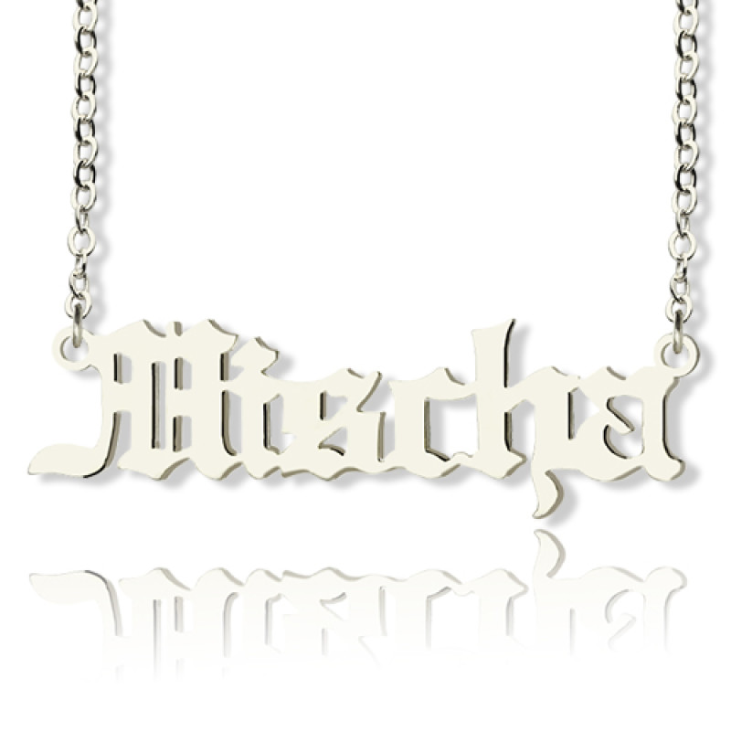 Old English Font Personalised Name Necklace Old English font personalised name necklace product image