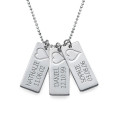 Personalised Silver Name Bar Necklace Personalised silver name bar necklace with engraved pendant
