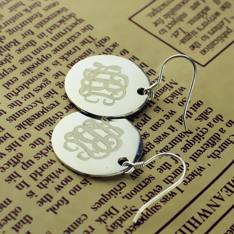 Personalised Monogram Earrings Personalised monogram earrings product view