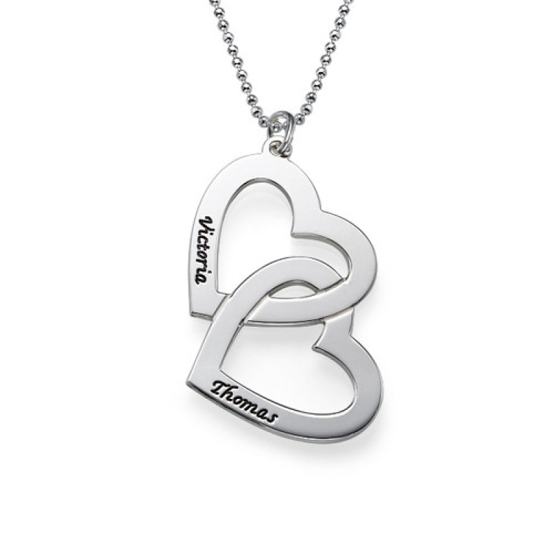 Personalised Heart in Heart Necklace Personalised Heart in Heart Necklace