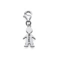 Personalised Silver Boy Pendant on Lobster Clasp Personalised silver boy pendant on a lobster clasp