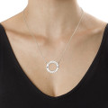 Personalised Silver Karma Necklace with Swarovski Crystals Personalised sterling silver karma necklace with engraved names and Swarovski crystals