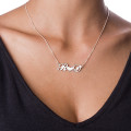 Personalised Silver Couples Heart Initial Necklace Personalised silver couples heart necklace with initials