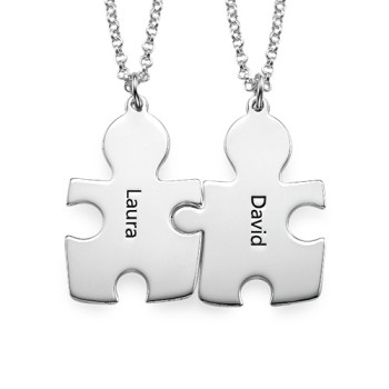 Personalised Silver Puzzle Necklace Personalised Silver Puzzle Necklace