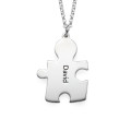 Personalised Silver Puzzle Necklace Detail Detail view of personalised silver puzzle necklace pendants