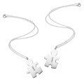 Personalised Silver Puzzle Necklace Personalised silver puzzle necklace with two matching puzzle pieces