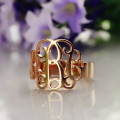 Personalised 3 Initial Monogram Ring Personalised three-initial cut-out monogram ring
