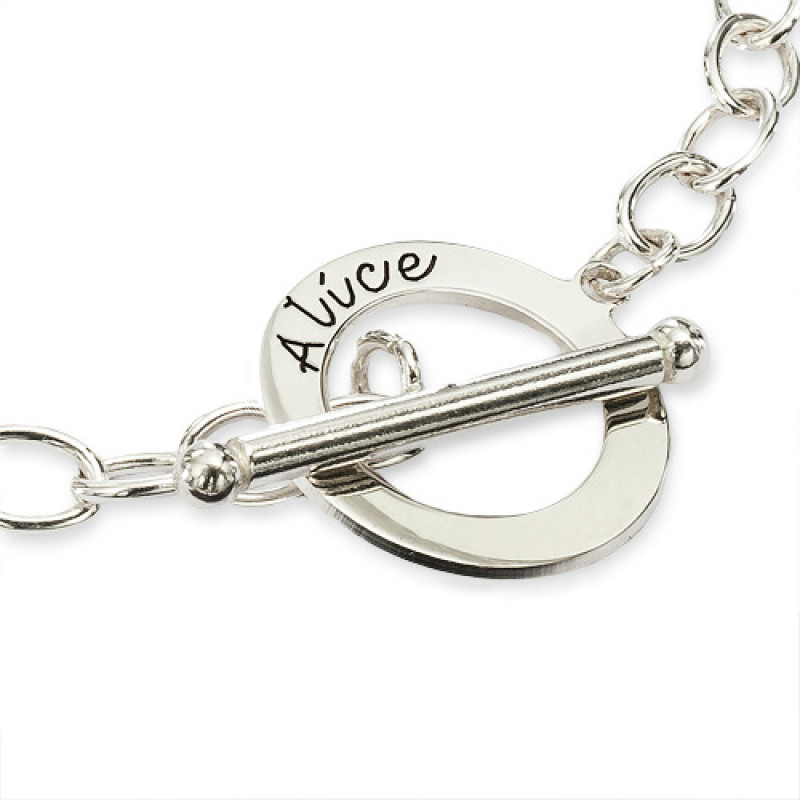 Personalised Sterling Silver T-Bar Bracelet and Anklet Personalised sterling silver T-Bar bracelet and anklet
