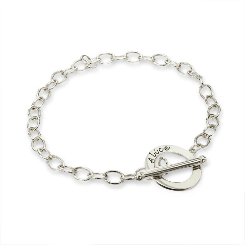 Personalised Sterling Silver T-Bar Bracelet and Anklet Personalised sterling silver T-Bar bracelet and anklet