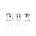 Print Initial Stud Earrings in Silver Print initial stud earrings in sterling silver