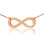 Rose Gold Plated Infinity Necklace Cut Out Name