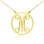 18ct Gold Plated Single Monogram Letter Necklace