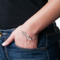 Side Heart Silver Name Bracelet or Anklet Side Heart Silver Name Bracelet or Anklet product image