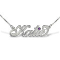 Silver Carrie style Swarovski personalised name necklace