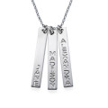 Silver Children's Name Tag Necklace Silver children's name tag necklace with personalised bars