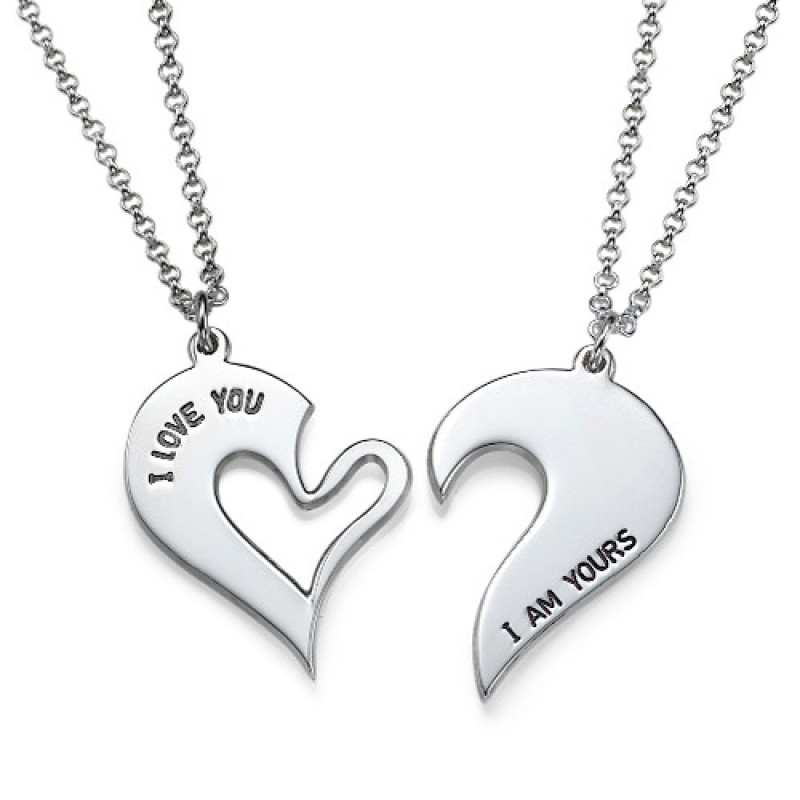Silver Couples Breakable Heart Necklace Silver couples breakable heart necklace with two matching heart halves