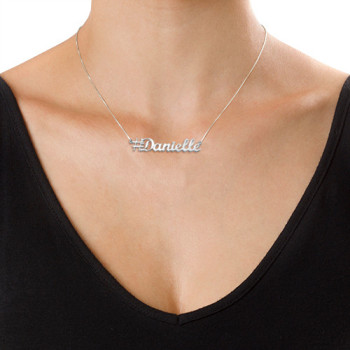 Silver Hashtag Necklace Silver Hashtag Necklace