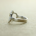 Personalised Silver Letter Ring Silver letter ring with personalised name detail
