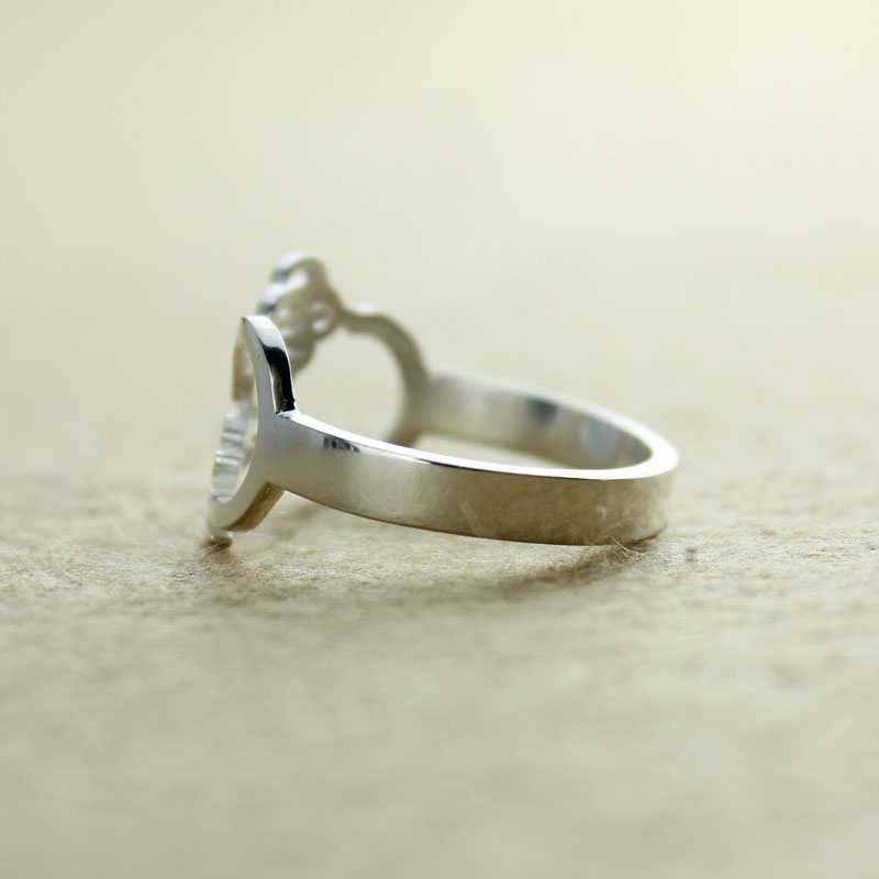 Personalised Silver Letter Ring Silver letter ring with personalised name detail