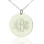 Engraved Disc Monogram Necklace Sterling Silver