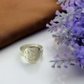 Silver Monogram Ring Silver monogram ring
