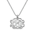 Small Sterling Silver Monogram Necklace Small sterling silver monogram necklace