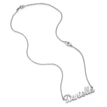 Sterling Silver Charm Name Necklace Sterling Silver Charm Name Necklace