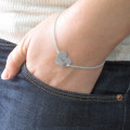 Personalised heart pendant couples bracelet