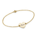 Sterling silver heart bracelet with engraving