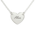 Sterling Silver Engraved Heart Necklace Sterling silver engraved heart necklace with personalised heart pendant
