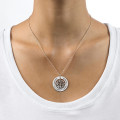 Silver family tree necklace for personalised family name engraving