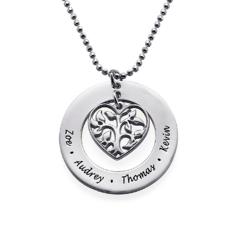 Heart Family Tree Necklace for Mum Heart family tree necklace for mum