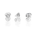 Sterling silver initial stud earrings product image