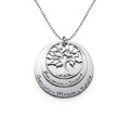 Layered Grandma Tree of Life Necklace Layered sterling silver family tree necklace with engraved name discs