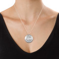 Layered Grandma Tree of Life Necklace Layered sterling silver family tree necklace with engraved name discs