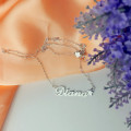 Sterling silver letter pendant necklace