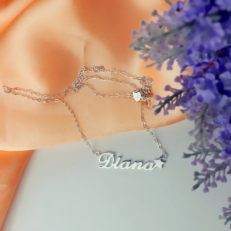 Sterling silver letter pendant necklace