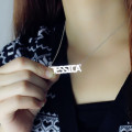 Sterling Silver Letter Pendant Necklace Sterling silver letter pendant necklace