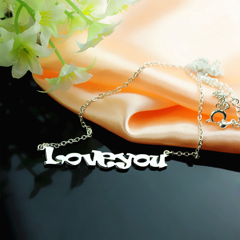 Sterling Silver Love Letter Necklace Sterling silver love letter necklace