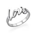 Personalised sterling silver love ring