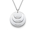 Sterling Silver Mummy Necklace with Kids' Names Sterling silver mummy necklace with engraved children's names