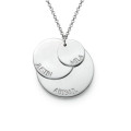 Sterling Silver Mummy Necklace with Kids' Names Sterling silver mummy necklace with engraved children's names