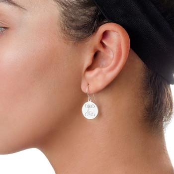 Sterling Silver Personalised Initial Earrings Sterling Silver Personalised Initial Earrings